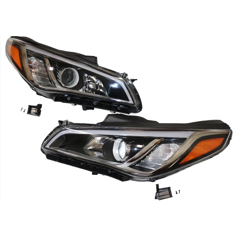 Headlight Set For Hyundai Sonata Left Right Headlamp Assembly OEM Quality Replacement 14