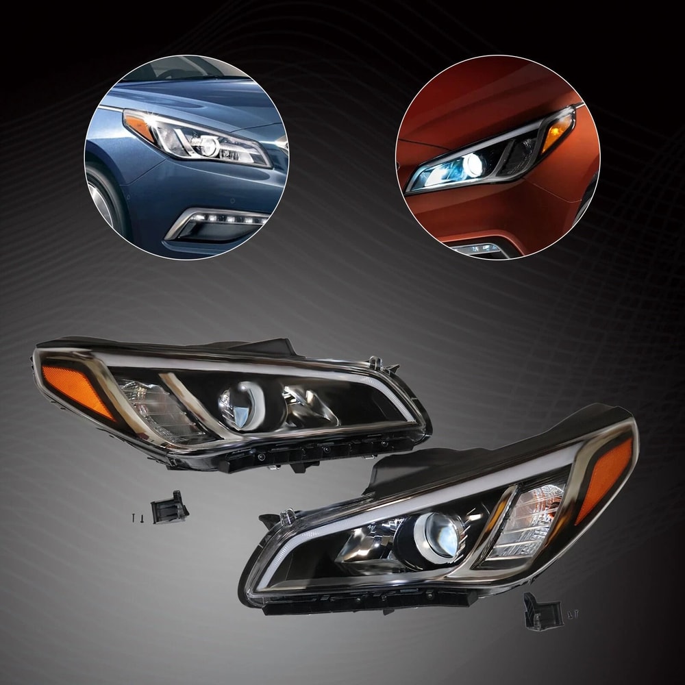 Headlight Set For Hyundai Sonata Left Right Headlamp Assembly OEM Quality Replacement 2