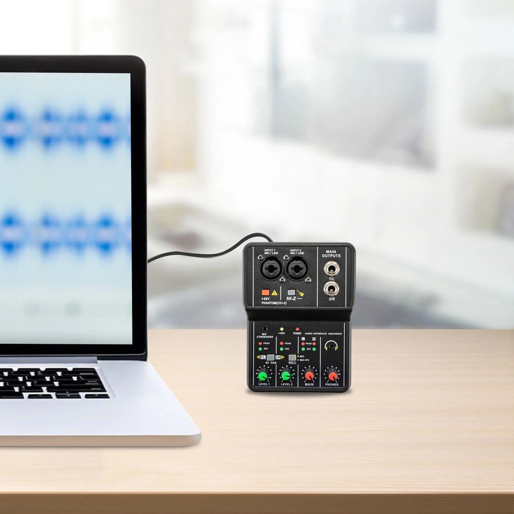 Studio Ready Channel USB Audio Mixer Live Sound Recording Interface 2