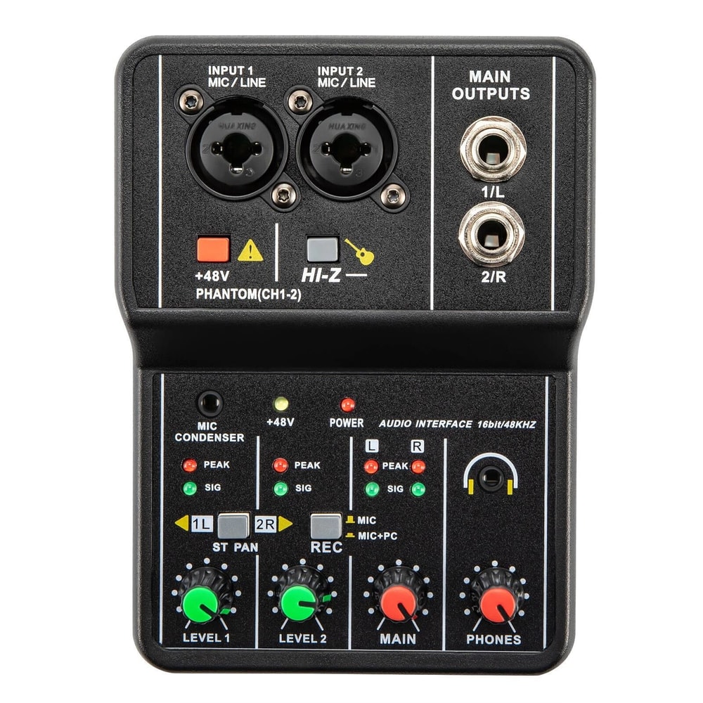 Studio Ready Channel USB Audio Mixer Live Sound Recording Interface 6