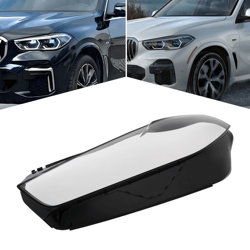 Premium Left Front Headlight Cover Replacement Headlamp Lens For BMW X5 5