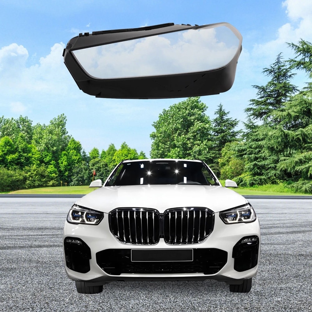 Premium Left Front Headlight Cover Replacement Headlamp Lens For BMW X5 9
