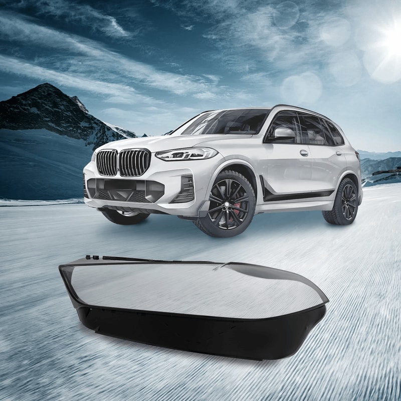 Premium Left Front Headlight Cover Replacement Headlamp Lens For BMW X5 0