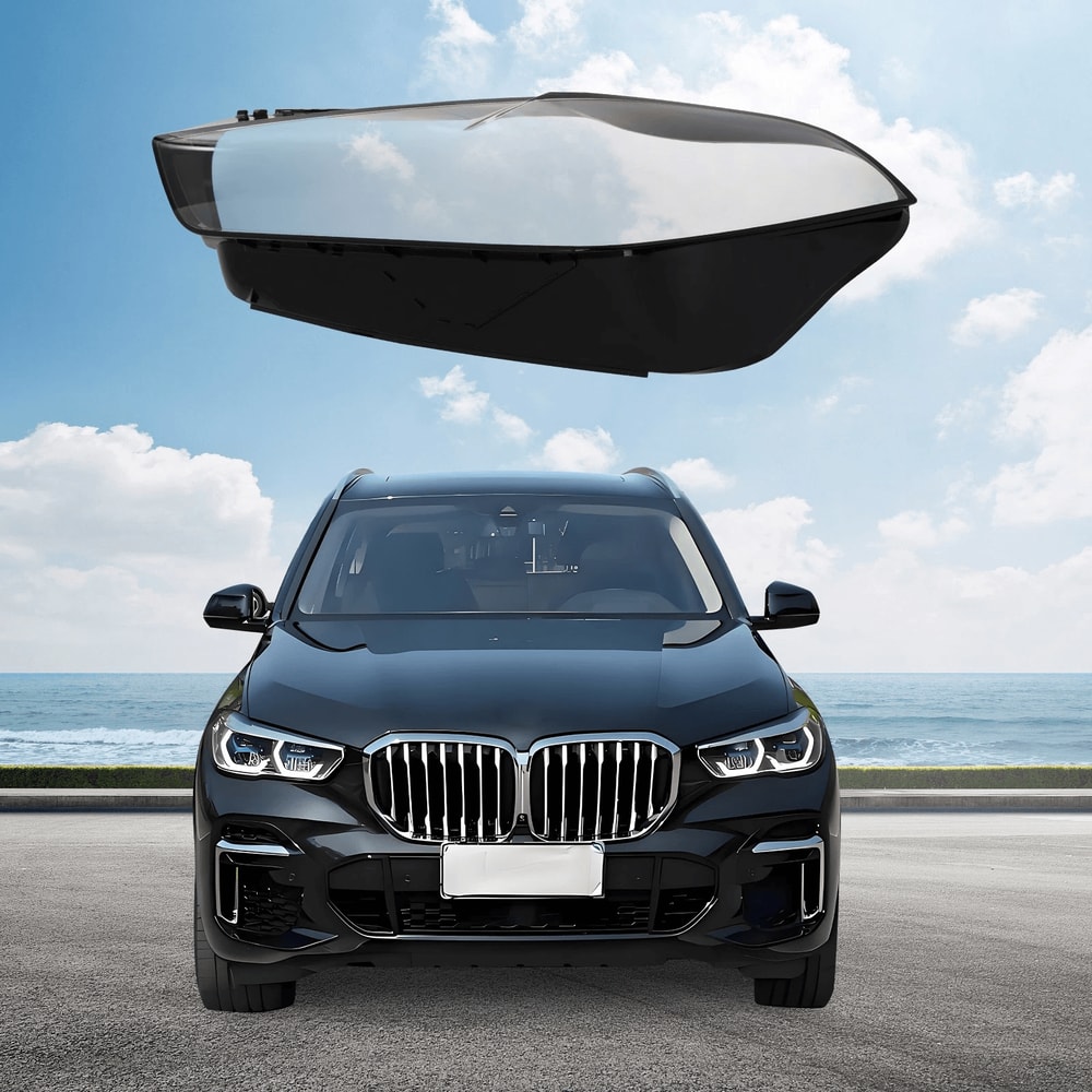 Premium Left Front Headlight Cover Replacement Headlamp Lens For BMW X5 6
