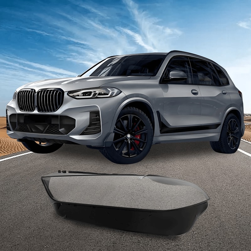 Premium Left Front Headlight Cover Replacement Headlamp Lens For BMW X5 8
