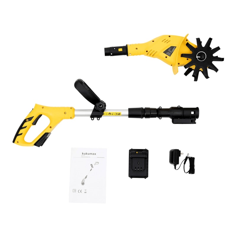 Electric Cordless Garden Tiller Rechargeable Rototiller Battery Powered Soil Cultivator Tool For Y 1