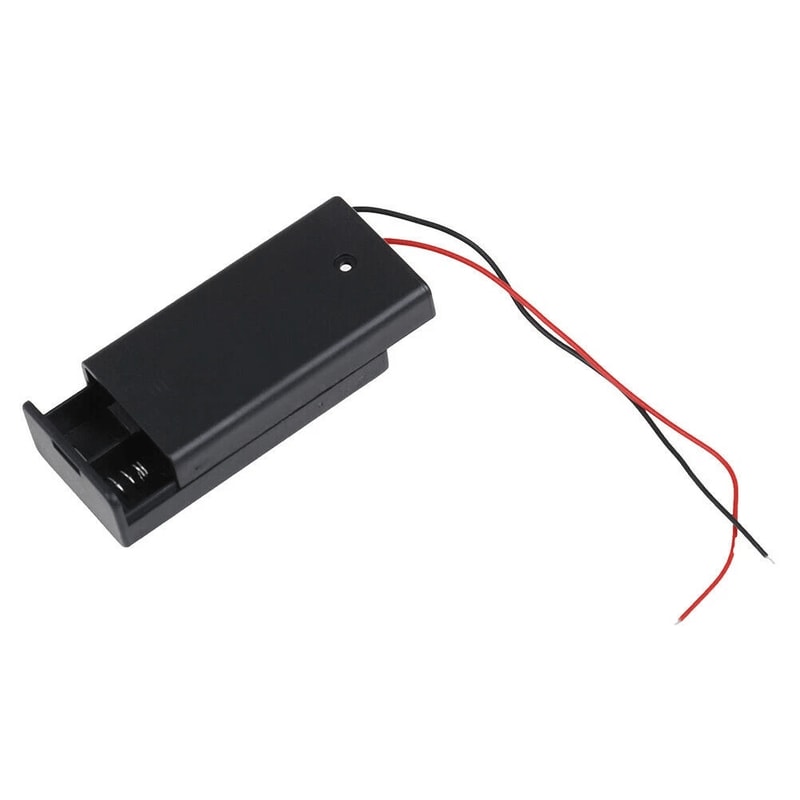 Battery Holder Compartment Case With ONOFF Switch Plastic Lid For Easy Storage And Access 1