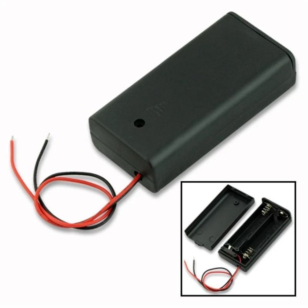 Battery Holder Compartment Case With ONOFF Switch Plastic Lid For Easy Storage And Access 5