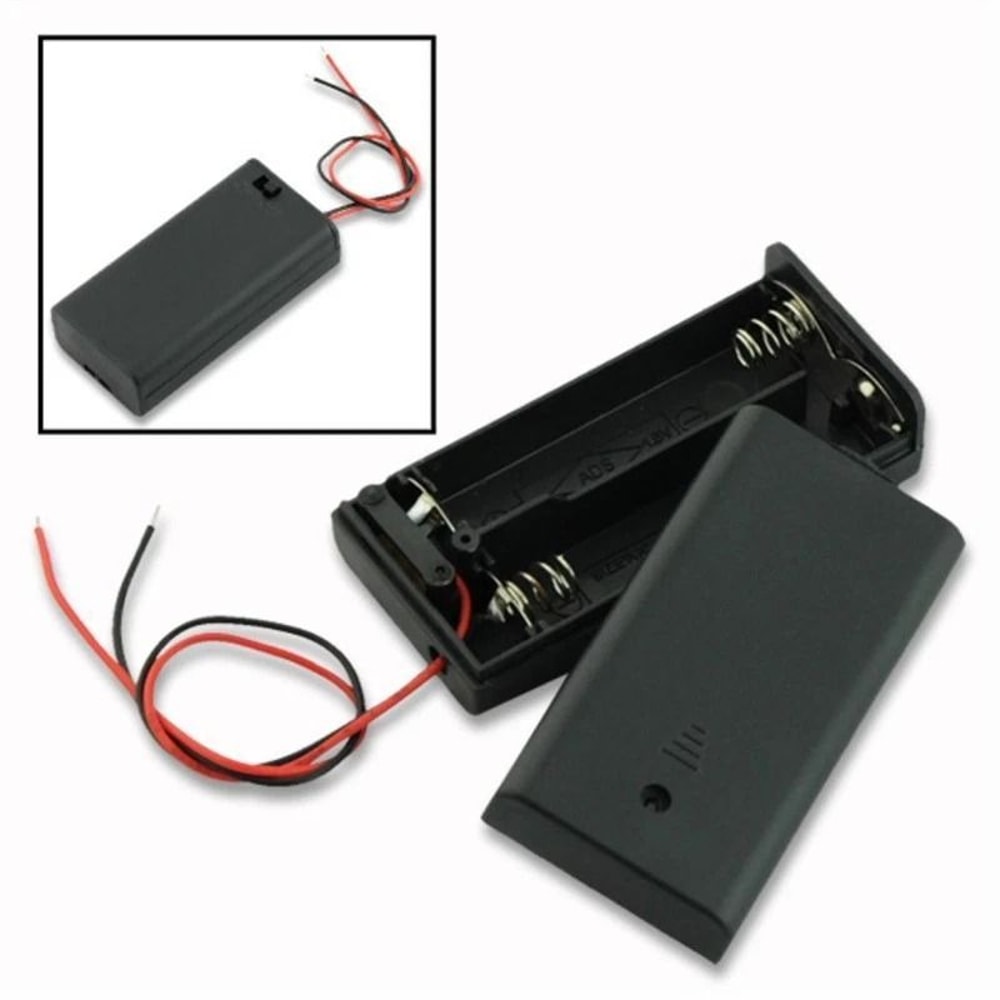 Battery Holder Compartment Case With ONOFF Switch Plastic Lid For Easy Storage And Access 6