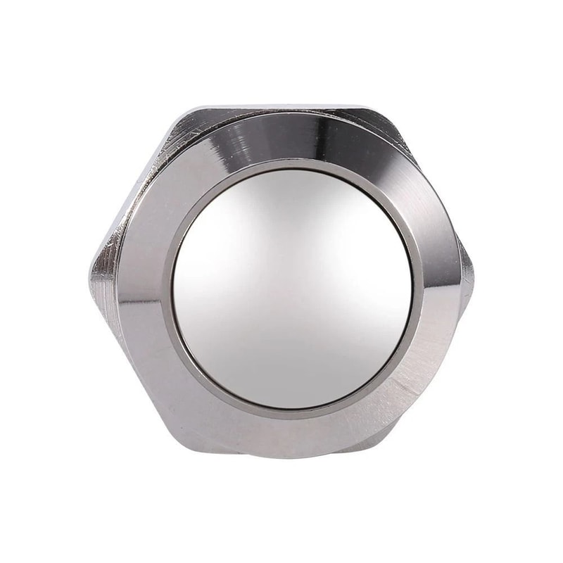 Silver Waterproof Metal Circle Push Button Momentary Horn Switch For CarBoat 3