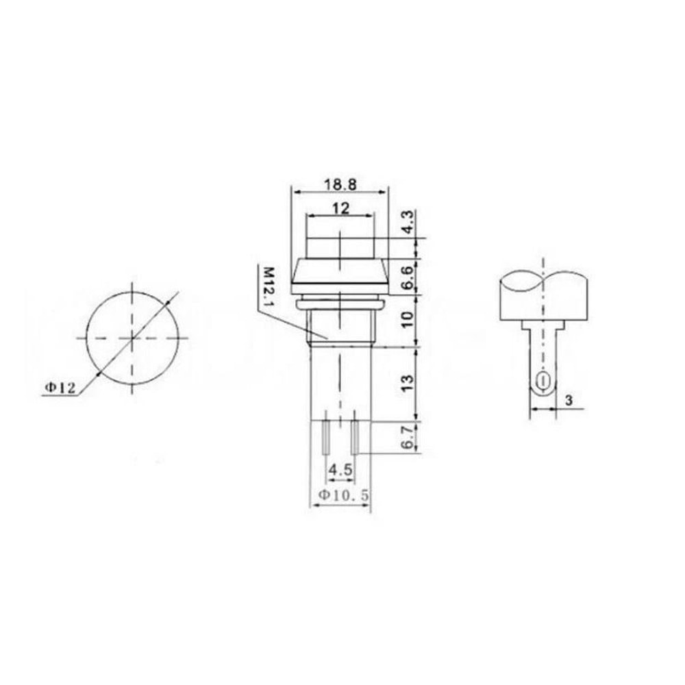 Red Momentary Push Button Switches For CarTruck Reset 1