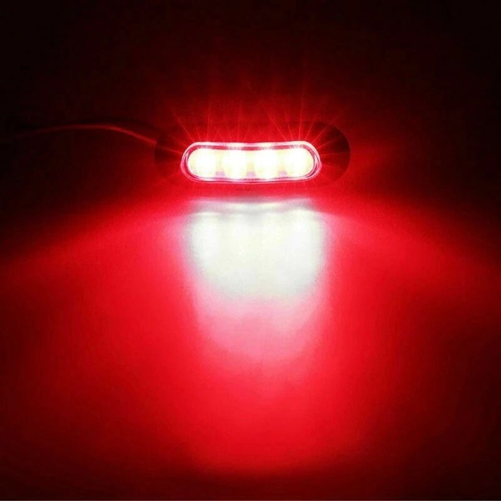 LED Boat Navigation Lights Red Green Universal Chrome Bow Light Set 4