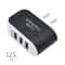 3 Port USB Wall Charger Plug With Glowing Light For Universal Cell Phones 1