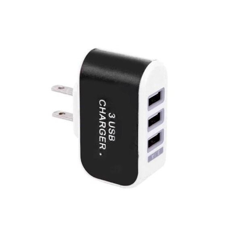 3 Port USB Wall Charger Plug With Glowing Light For Universal Cell Phones 4