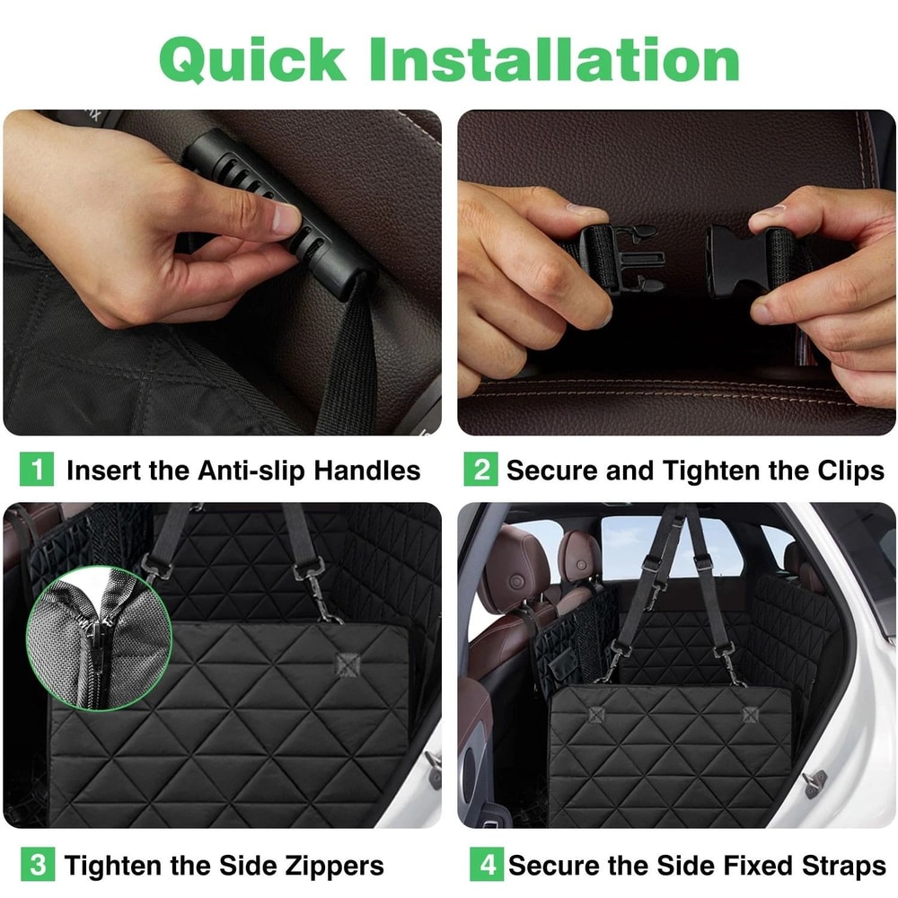 Waterproof Dog Car Seat Cover Hammock Oxford Back Seat Protector 1