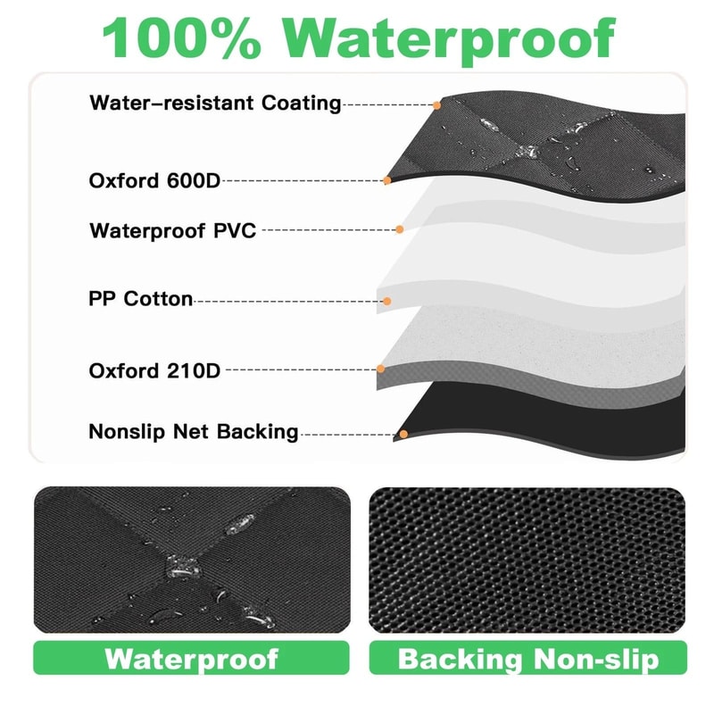 Waterproof Dog Car Seat Cover Hammock Oxford Back Seat Protector 3