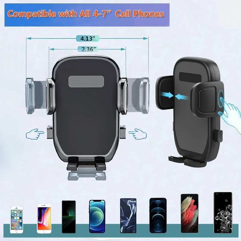 Car Cup Holder Phone Mount With Long Arm 360 Rotation And Adjustable Cup Expander 5