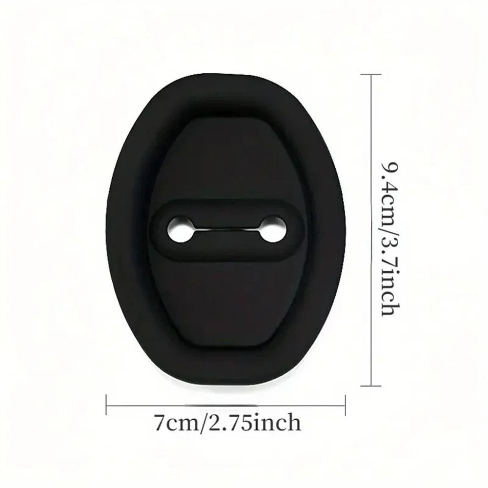 Car Door Lock Cover Set With Carbon Fiber Look Protective Trim 1