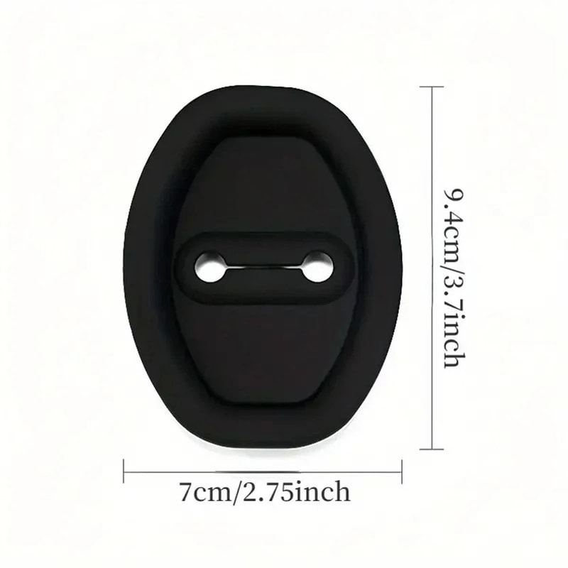 Car Door Lock Cover Set With Carbon Fiber Look Protective Trim 1