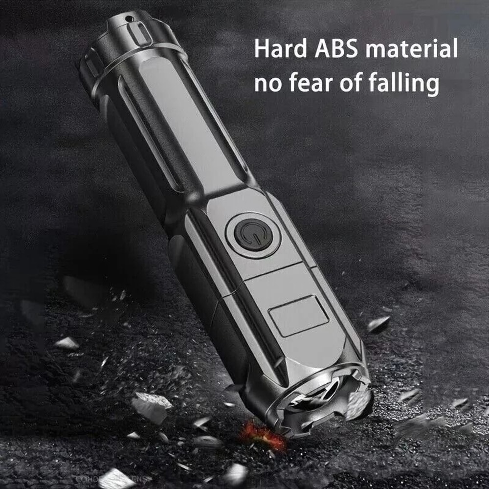 Rechargeable LED Flashlight USB Zoomable Tactical Work Light 5