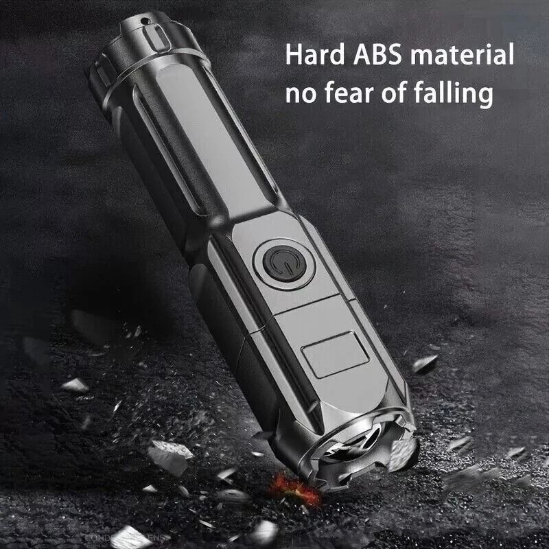 Rechargeable LED Flashlight USB Zoomable Tactical Work Light 5