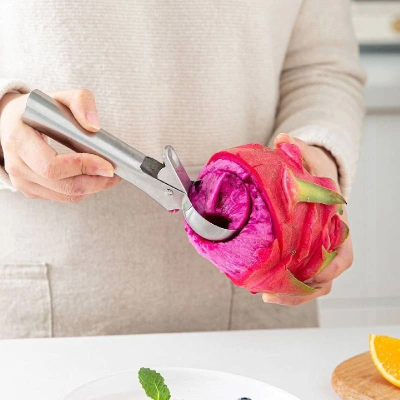 Stainless Steel Ice Cream Scoop With Trigger Release For Cookies And Fruit 4