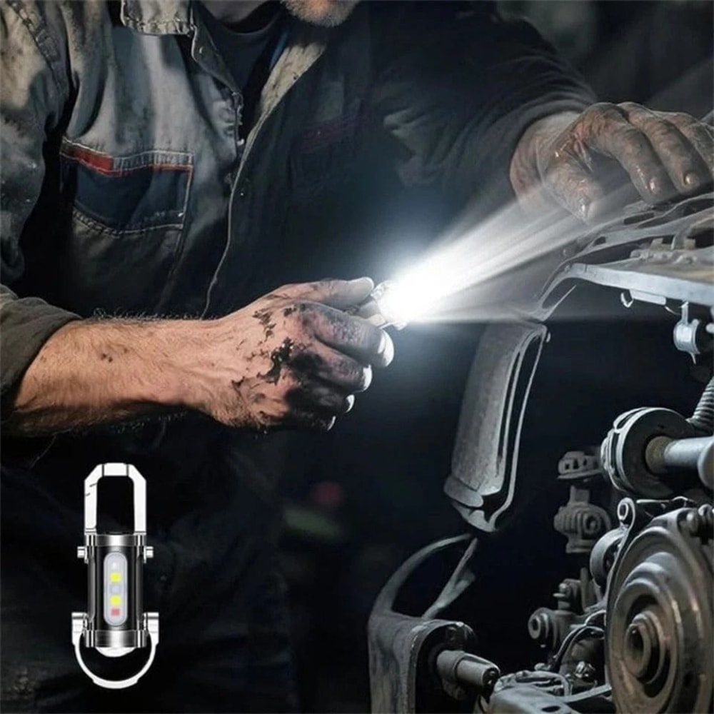 Rechargeable LED Mini Keychain Flashlight Pocket Torch For Camping 0