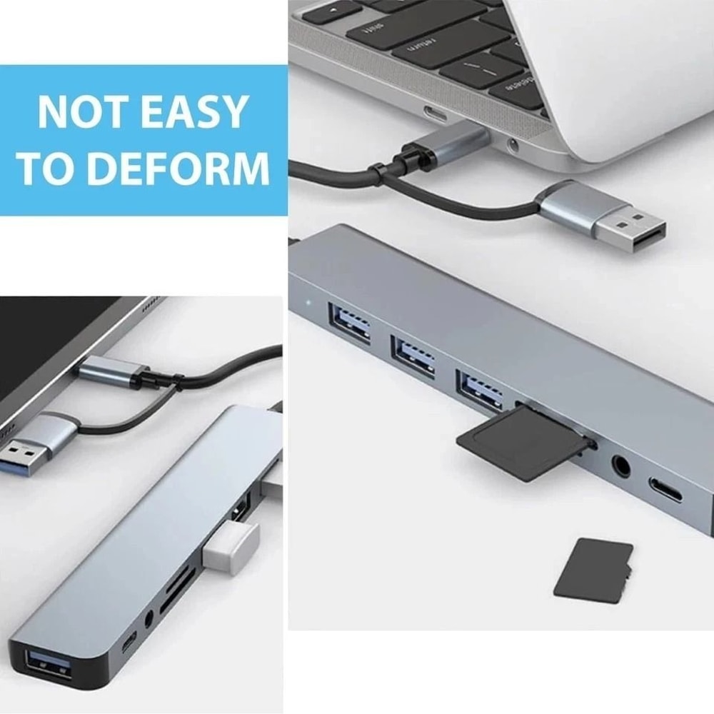 8 In 1 USB C Hub 4K HDMI Adapter For MacBook IPhone And Laptop 4