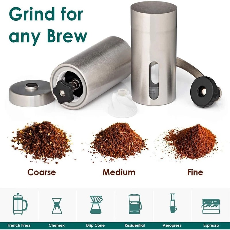 Portable Manual Coffee Grinder With Ceramic Burr Stainless Steel Coffee Bean Mill 1