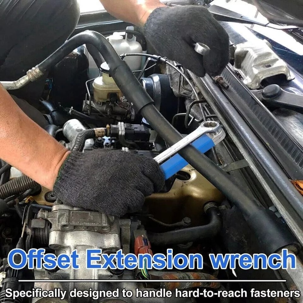 Offset Extension Wrench Set With Ratchet Wrench Extender And Drive Adapters 3