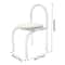 Clear Acrylic Chair With White Velvet Cushion Modern Makeup And Vanity Desk Chair 5