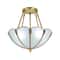 Vintage Pendant Light 4 Light Antique Brass Hanging Chandelier 2