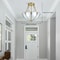 Vintage Pendant Light 4 Light Antique Brass Hanging Chandelier 6