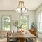 Vintage Pendant Light 4 Light Antique Brass Hanging Chandelier 0