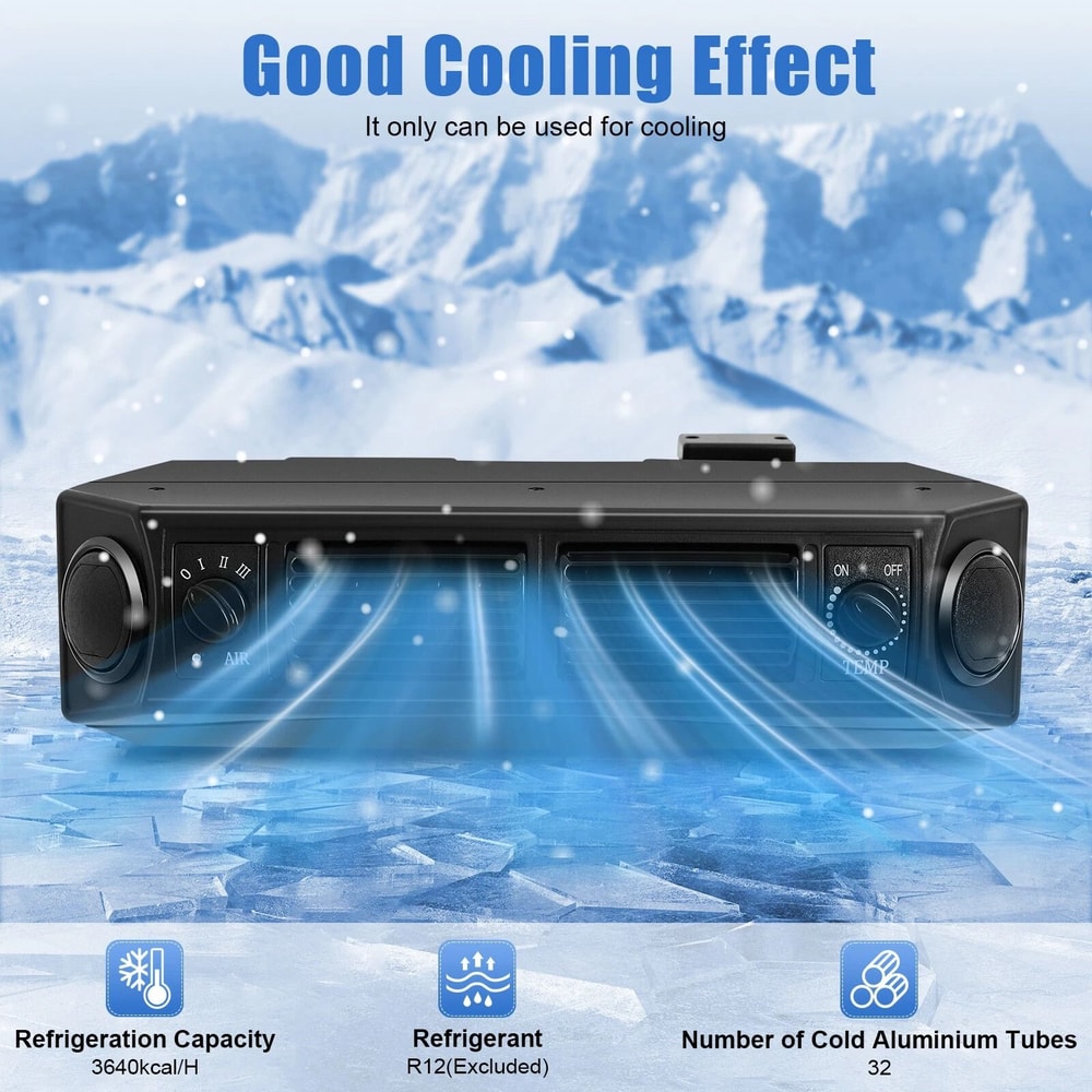 Universal Under Dash AC Evaporator Kit With 3 Speed Cooling For Cars And Trucks 7