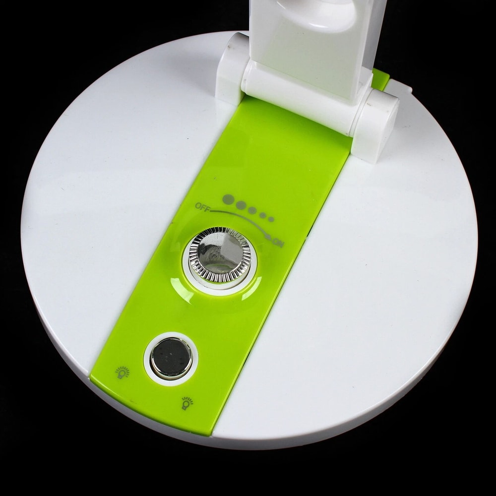 Solar Powered Fan With LED Light Rechargeable Portable Cooling Fan 4