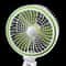 Solar Powered Fan With LED Light Rechargeable Portable Cooling Fan 5