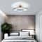LED Ceiling Fan Lamp With Remote Control Speed Dimmable Light Low Profile Modern Design 1