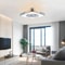 LED Ceiling Fan Lamp With Remote Control Speed Dimmable Light Low Profile Modern Design 0