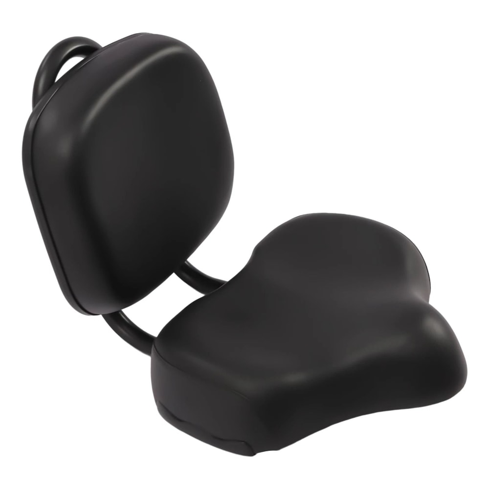 Extra Wide Comfort Bike Saddle Seat With Backrest Soft Leather Cushion For Ultimate Support 6