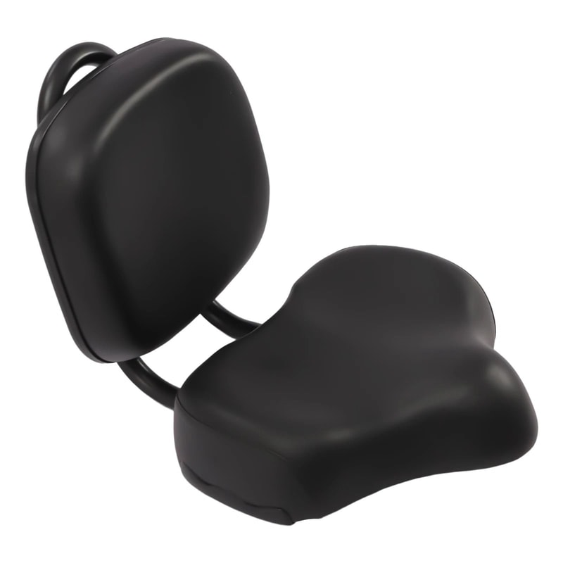 Extra Wide Comfort Bike Saddle Seat With Backrest Soft Leather Cushion For Ultimate Support 6