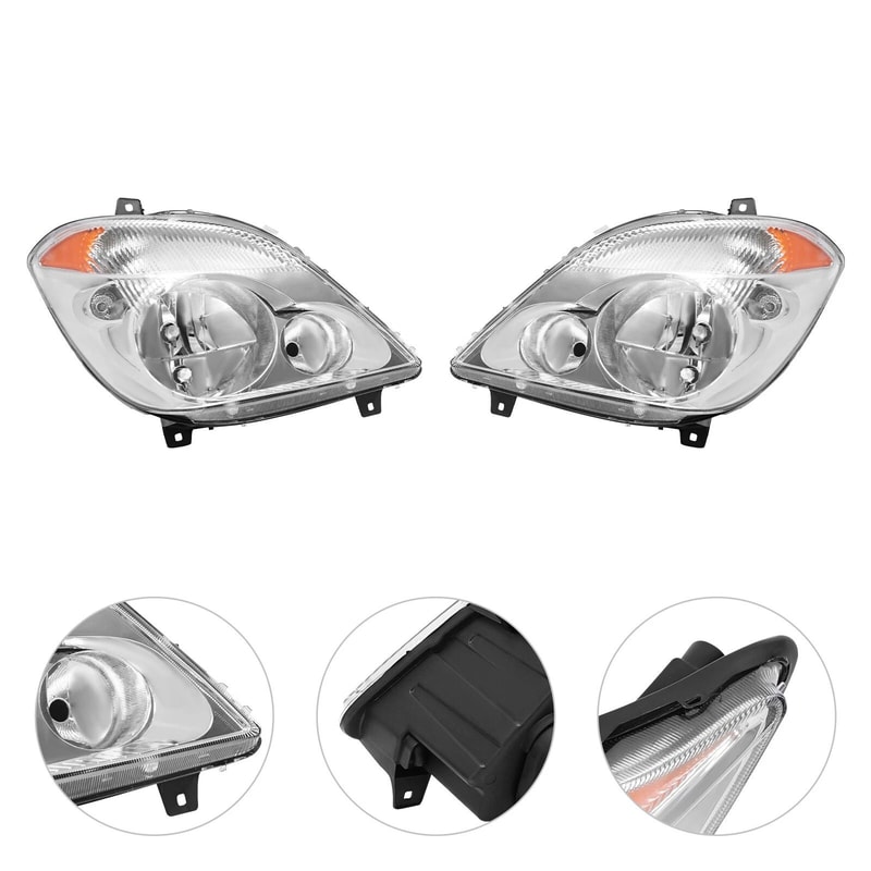 Sprinter Headlights For Dodge Mercedes Freightliner Replacement 6