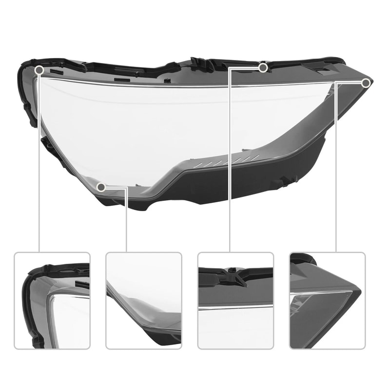 Right Headlight Lens Covers For Audi Q3 Premium Protection Style 4