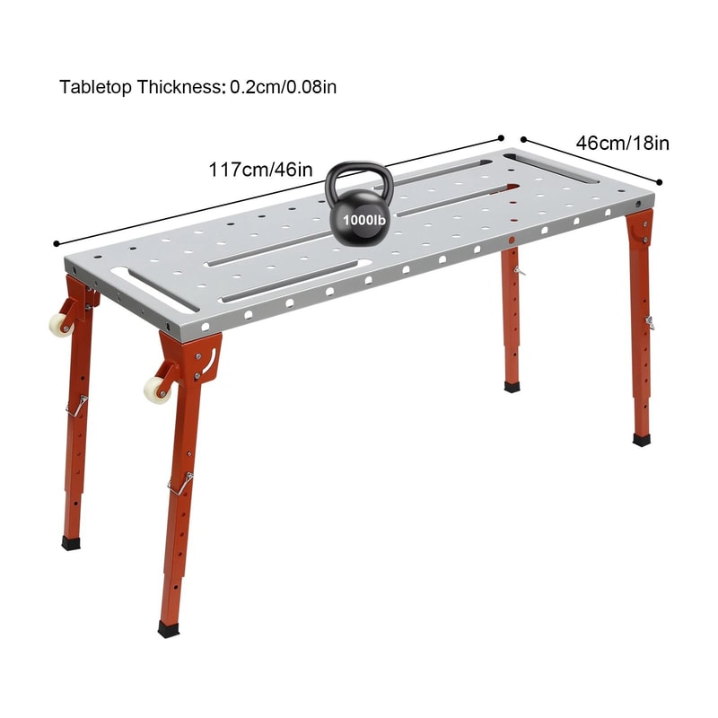 Steel Portable Welding Table Folding Work Bench Durable Workshop Work Table 16