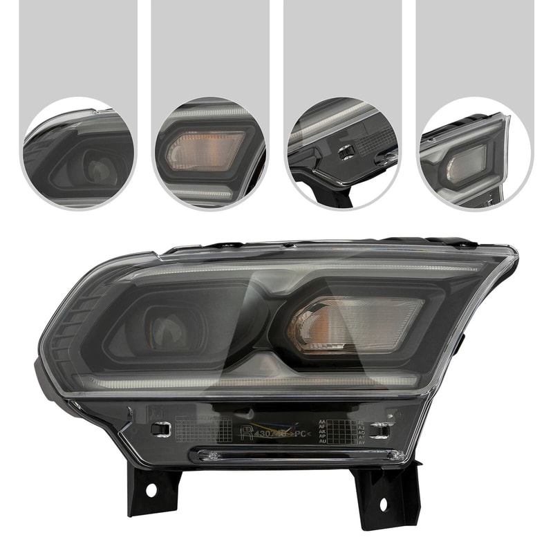 Premium Passenger Right Side LED Headlight For Dodge Durango With DRL 2