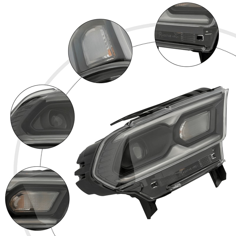 Premium Passenger Right Side LED Headlight For Dodge Durango With DRL 6