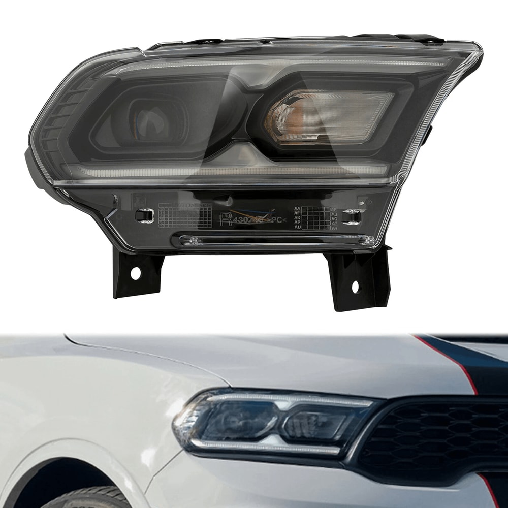 Premium Passenger Right Side LED Headlight For Dodge Durango With DRL 0