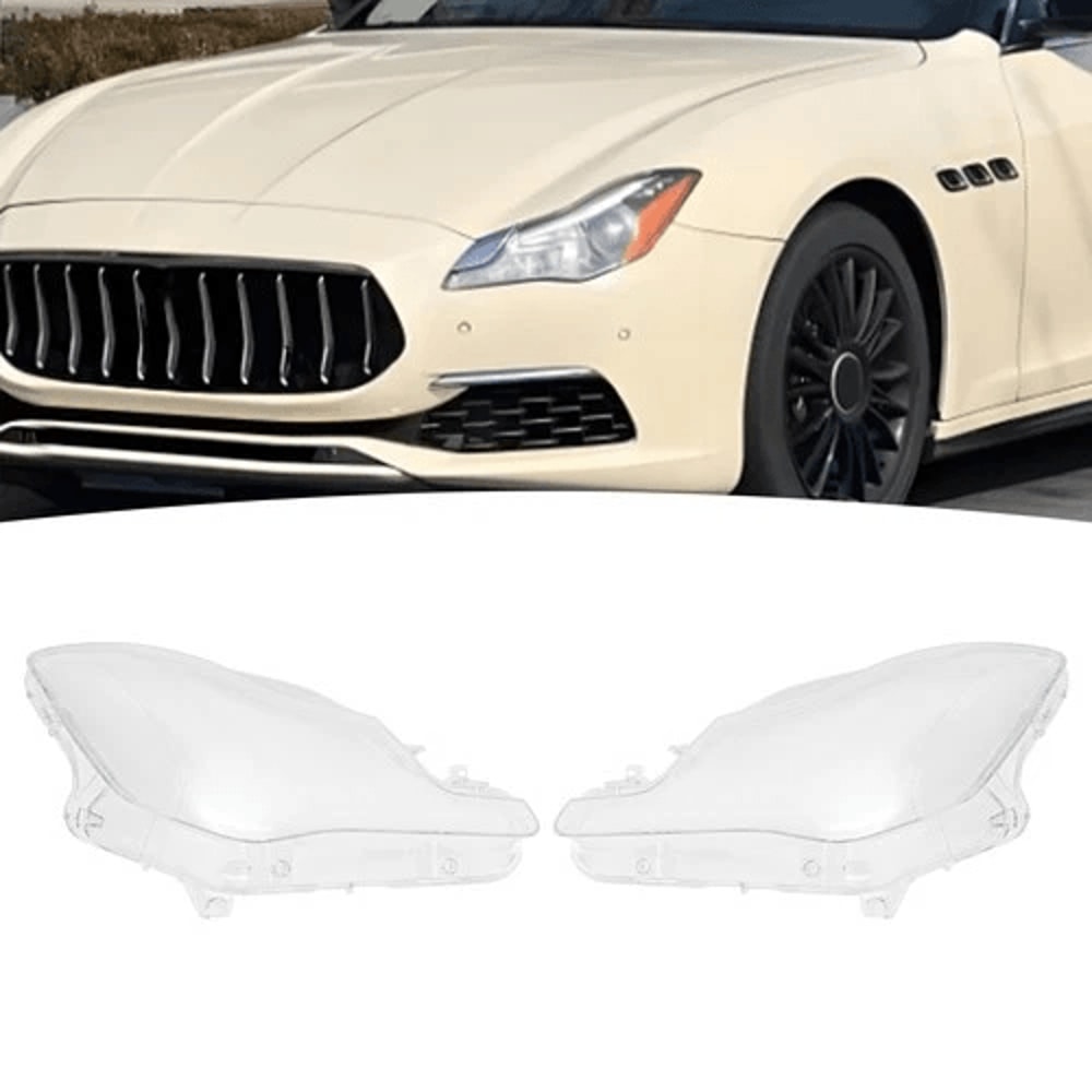 Premium Headlight Cover Pair For Maserati Quattroporte Clear Replacement Lens 10