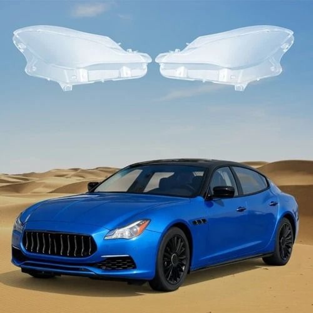 Premium Headlight Cover Pair For Maserati Quattroporte Clear Replacement Lens 12