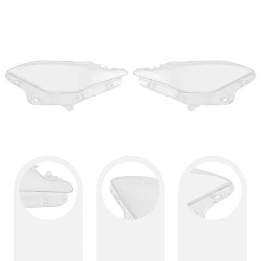 Premium Headlight Cover Pair For Maserati Quattroporte Clear Replacement Lens 5
